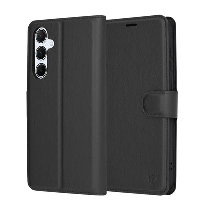Deksel for Samsung Galaxy A55 5G A556, Techsuit, Leather Folio, Svart