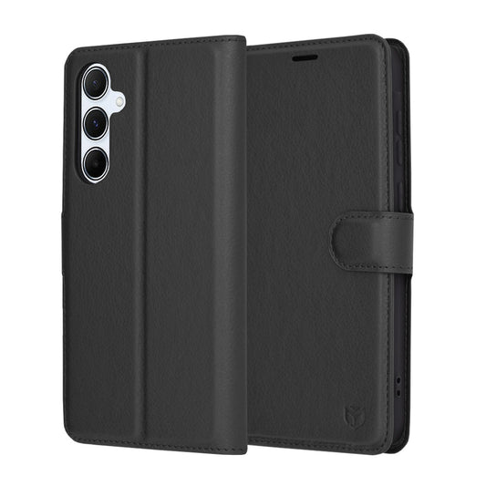 Deksel for Samsung Galaxy A55 5G A556, Techsuit, Leather Folio, Svart