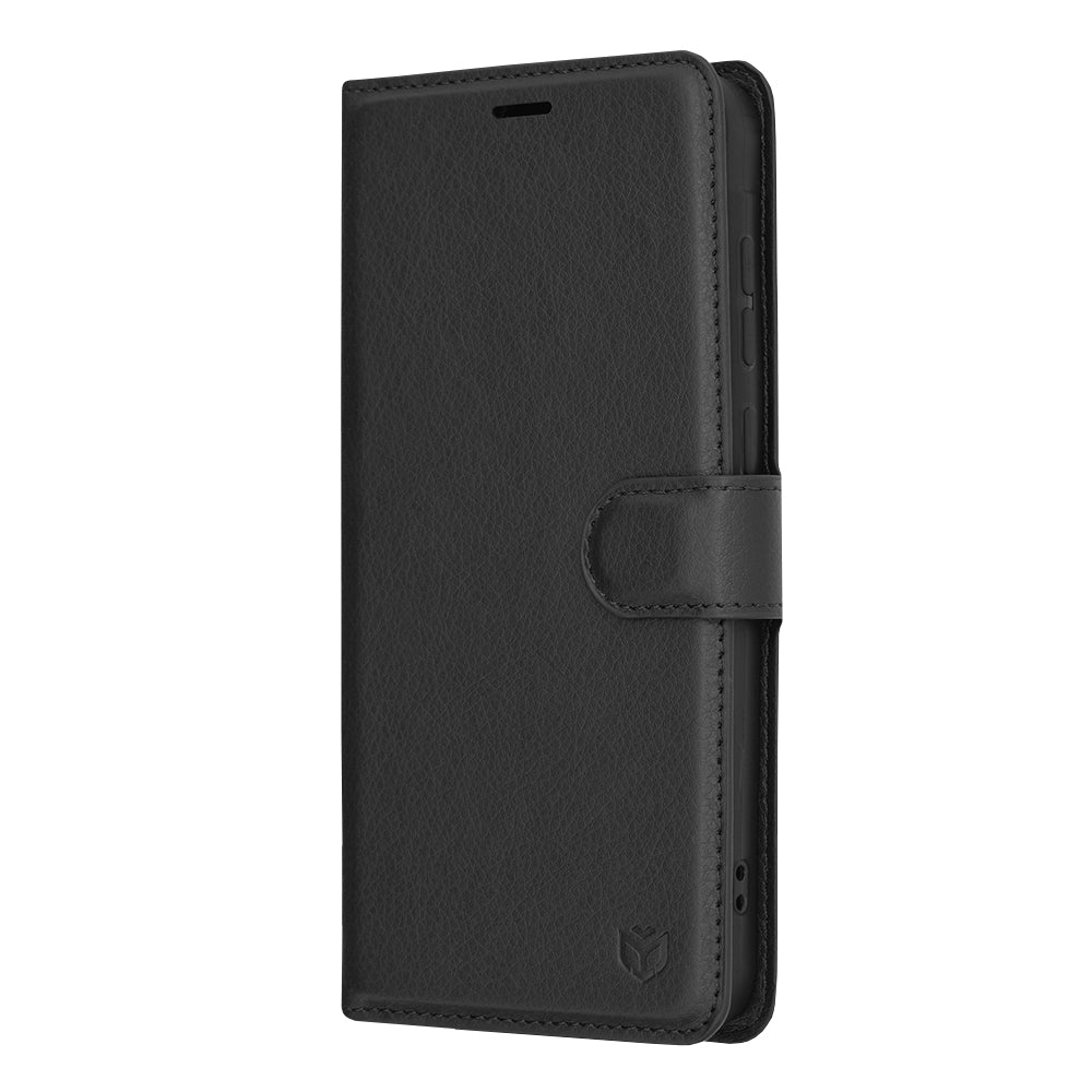 Deksel for Samsung Galaxy A55 5G A556, Techsuit, Leather Folio, Svart
