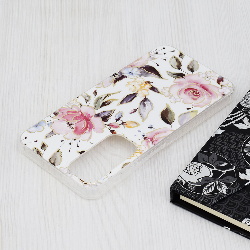 Deksel til Samsung Galaxy A55 5G A556, Techsuit, Marble, Hvit