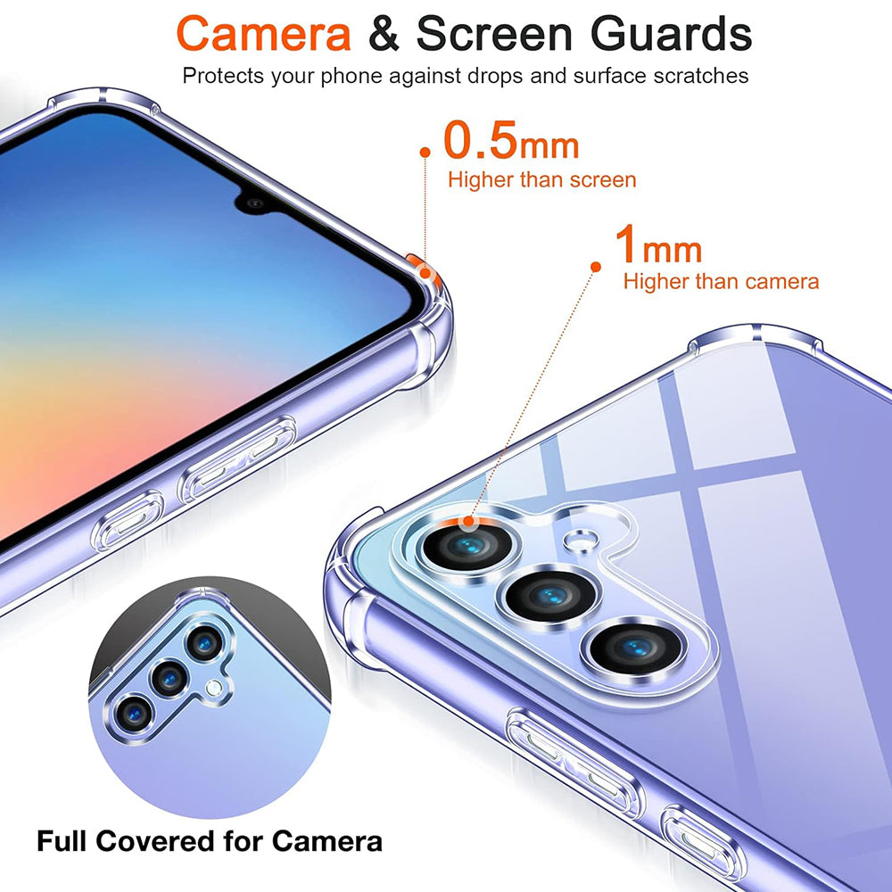 Deksel til Samsung Galaxy A55 5G A556, Techsuit, Støtsikker Klar, Transparent