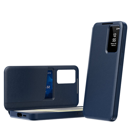 Deksel for Samsung Galaxy A55 5G A556, Techsuit, SmartView, Blå