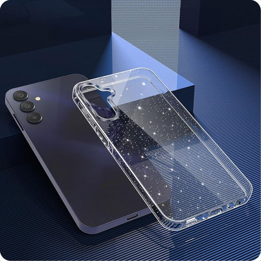 Deksel for Samsung Galaxy A55 5G A556, Techsuit, SparkleSkin, Transparent