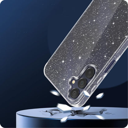 Deksel for Samsung Galaxy A55 5G A556, Techsuit, SparkleSkin, Transparent