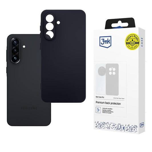Deksel for Samsung Galaxy A56 A566, 3MK, Matt svart