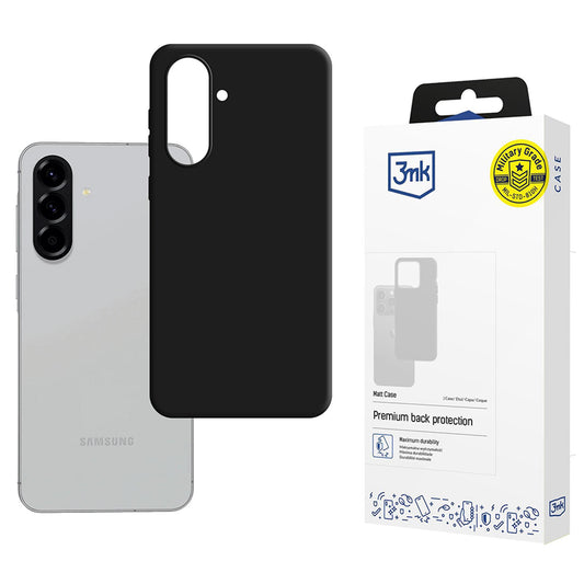 Deksel for Samsung Galaxy A56 A566 / A36 A366, 3MK, Matt svart