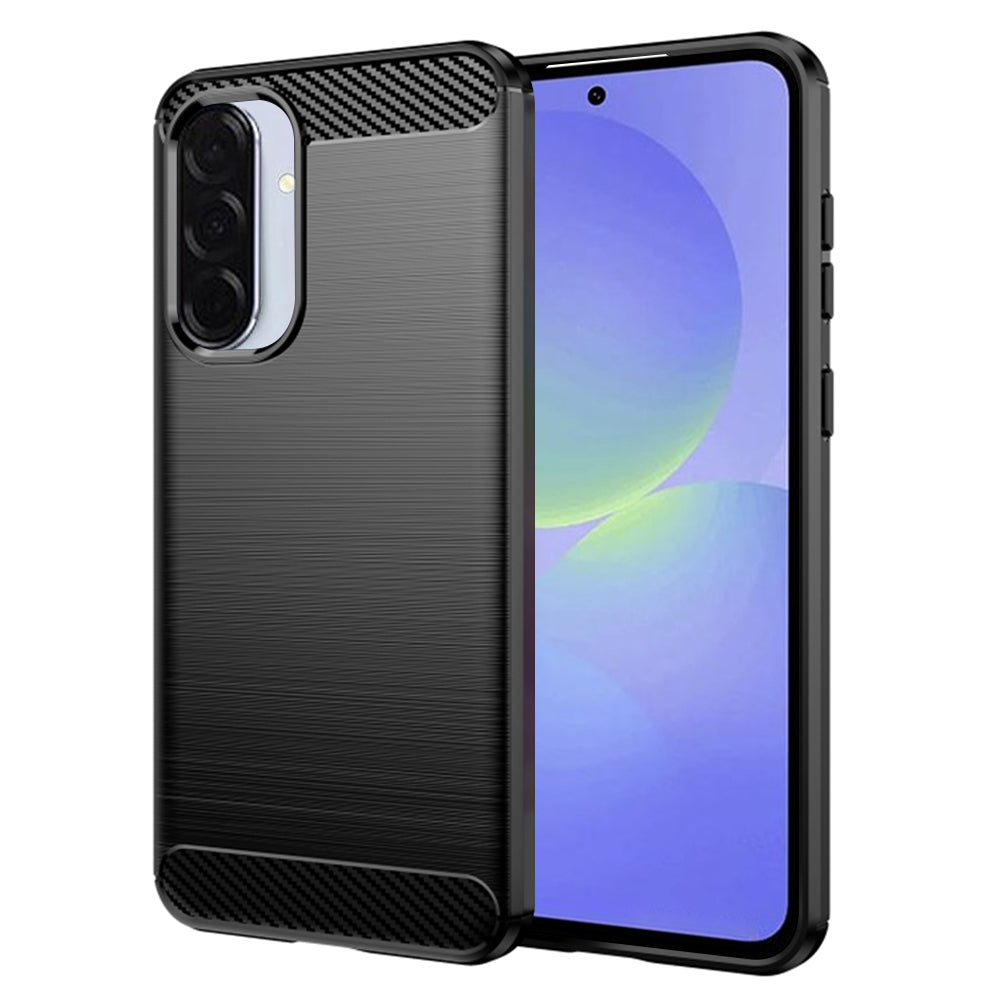 Deksel for Samsung Galaxy A56 A566 / A36 A366, Techsuit, Karbon, Svart