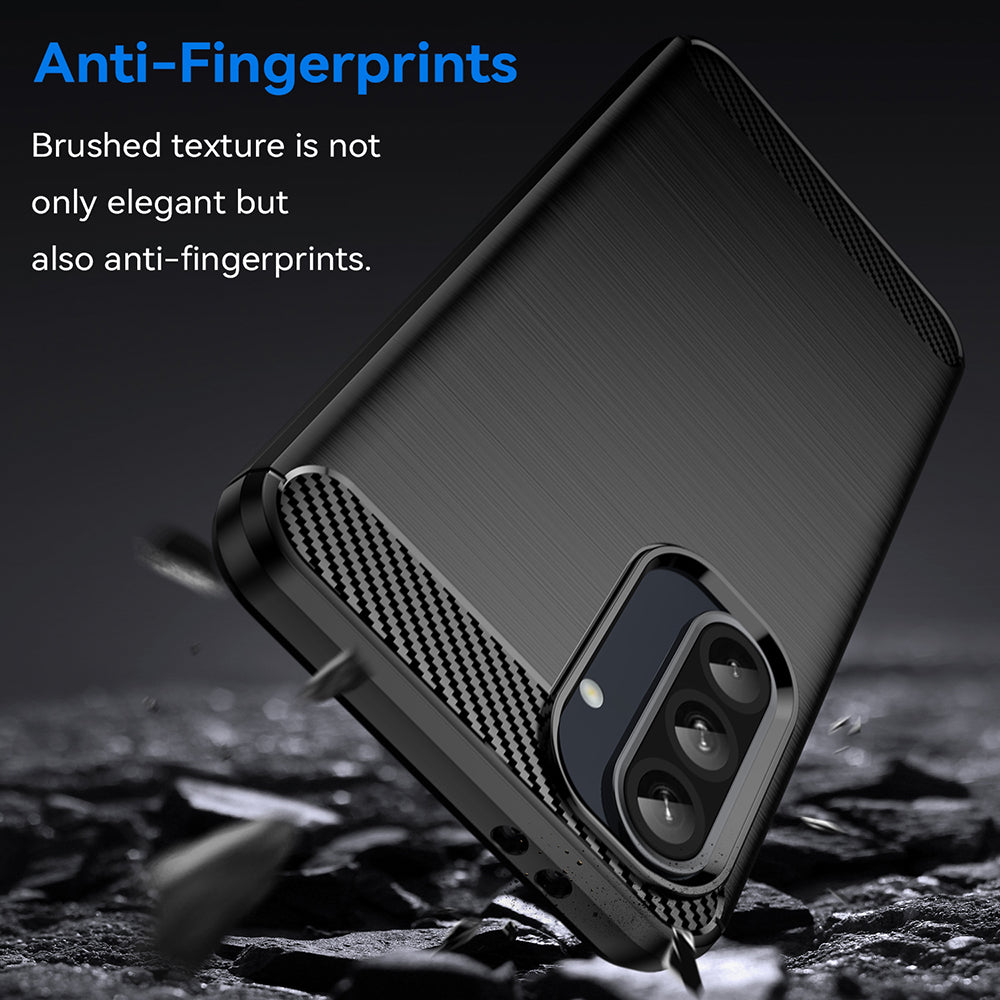 Deksel for Samsung Galaxy A56 A566, Techsuit, Karbon, Svart