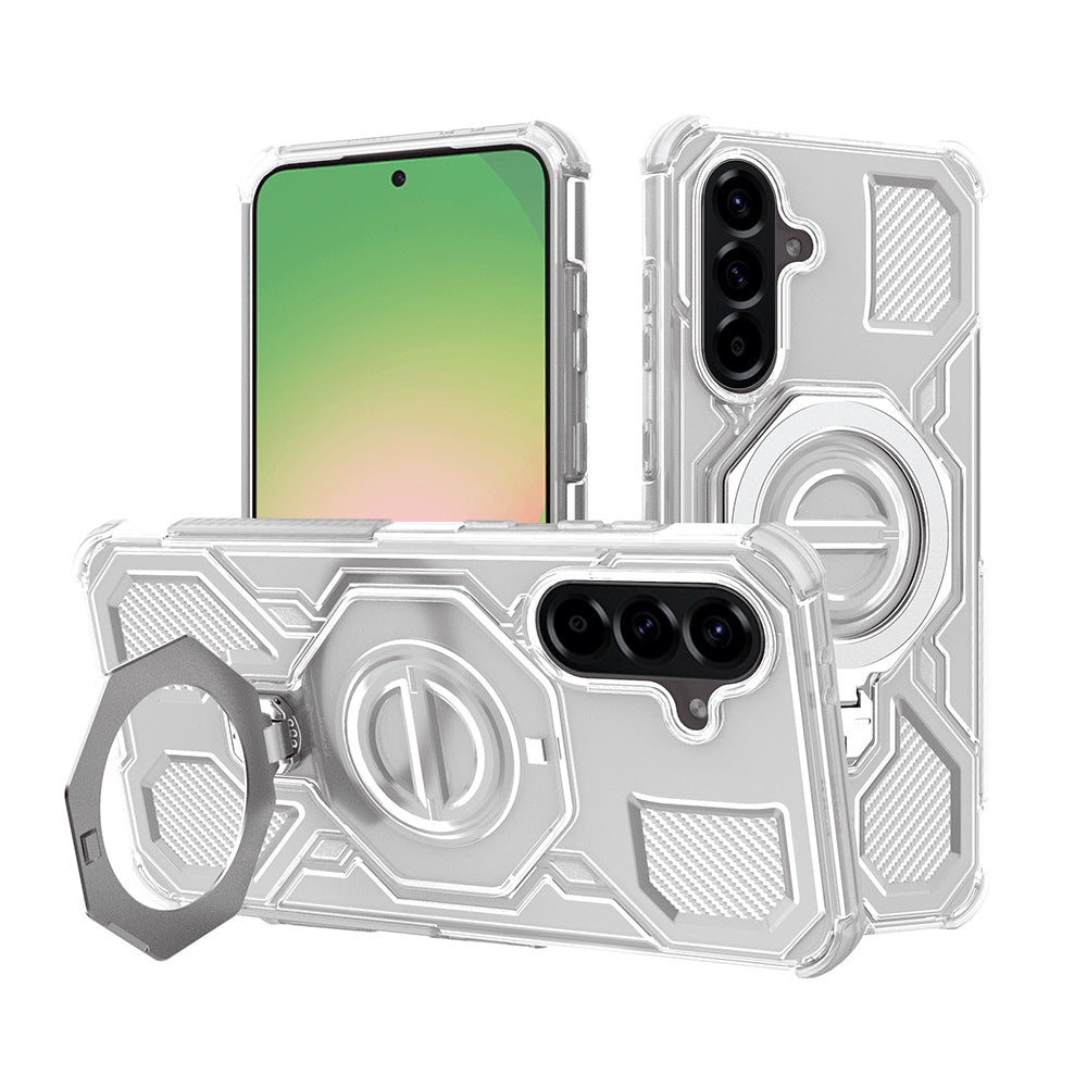 Deksel for Samsung Galaxy A56 A566, Techsuit, Carbon Shield Pro, Hvit