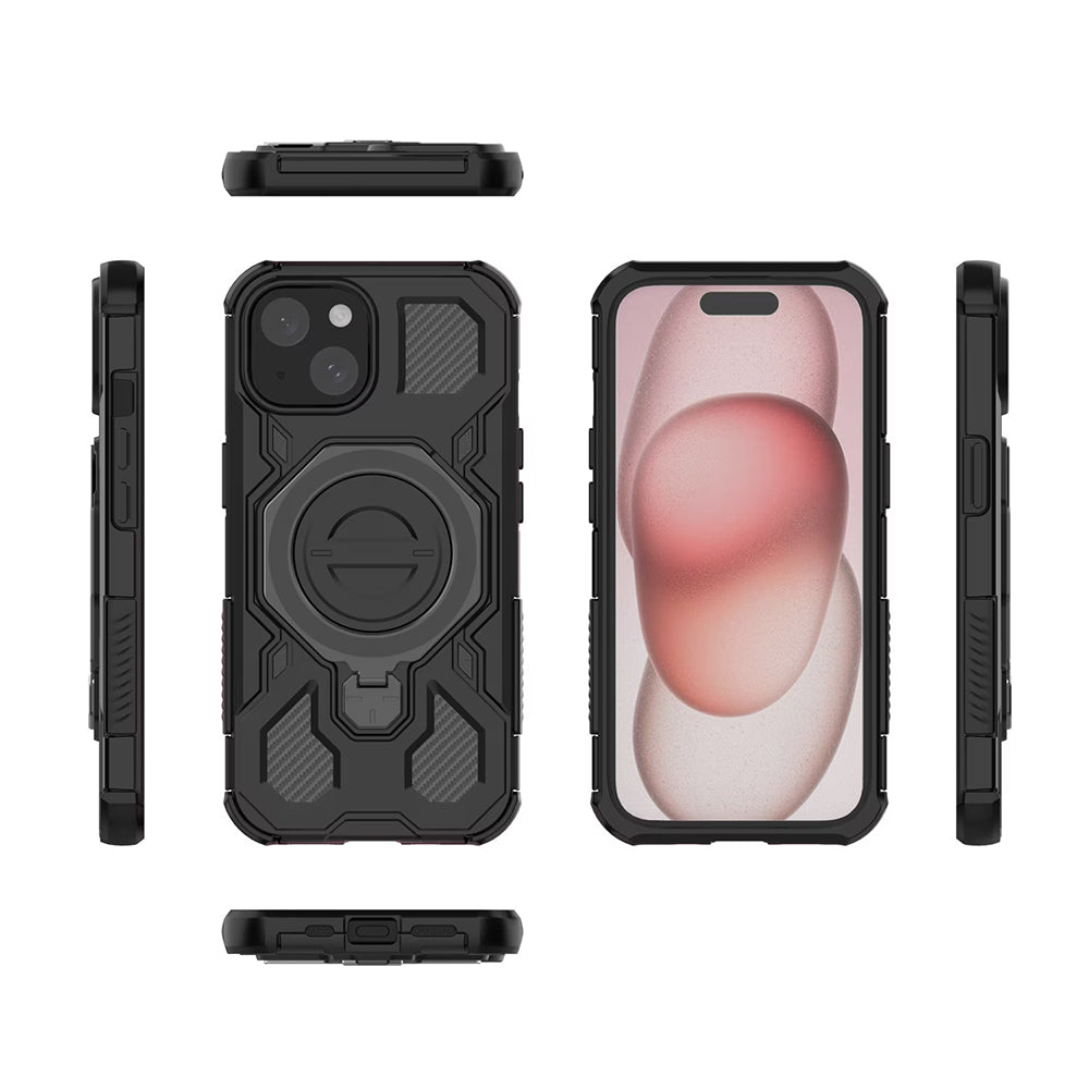 Deksel for Samsung Galaxy A56 A566, Techsuit, Carbon Shield Pro, Svart