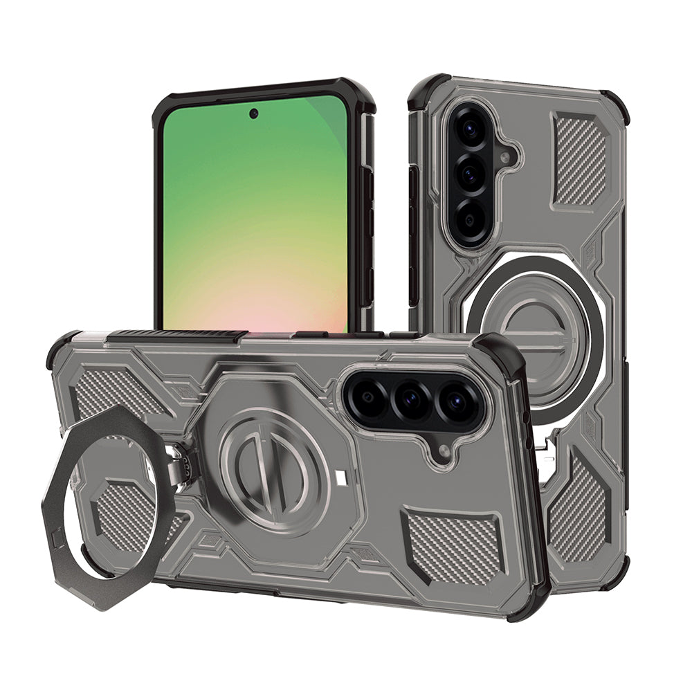 Deksel for Samsung Galaxy A56 A566, Techsuit, Carbon Shield Pro, Lys Svart