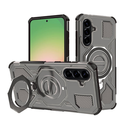 Deksel for Samsung Galaxy A56 A566, Techsuit, Carbon Shield Pro, Lys Svart