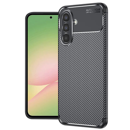 Deksel for Samsung Galaxy A56 A566, Techsuit, CarbonFiber, Svart