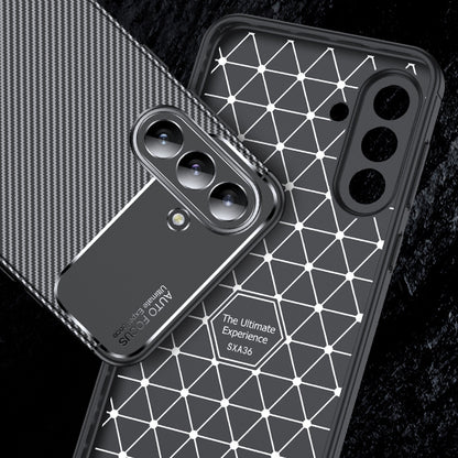 Deksel for Samsung Galaxy A56 A566, Techsuit, CarbonFiber, Svart