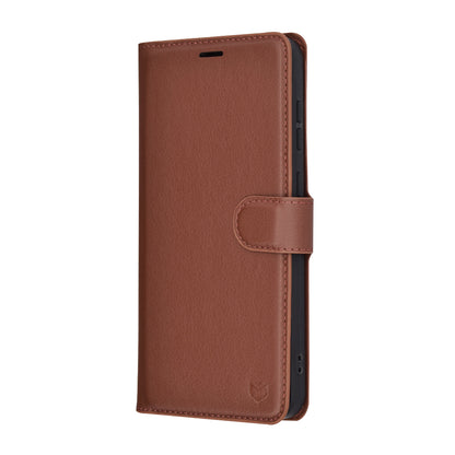 Deksel for Samsung Galaxy A56 A566, Techsuit, Leather Folio, Brun