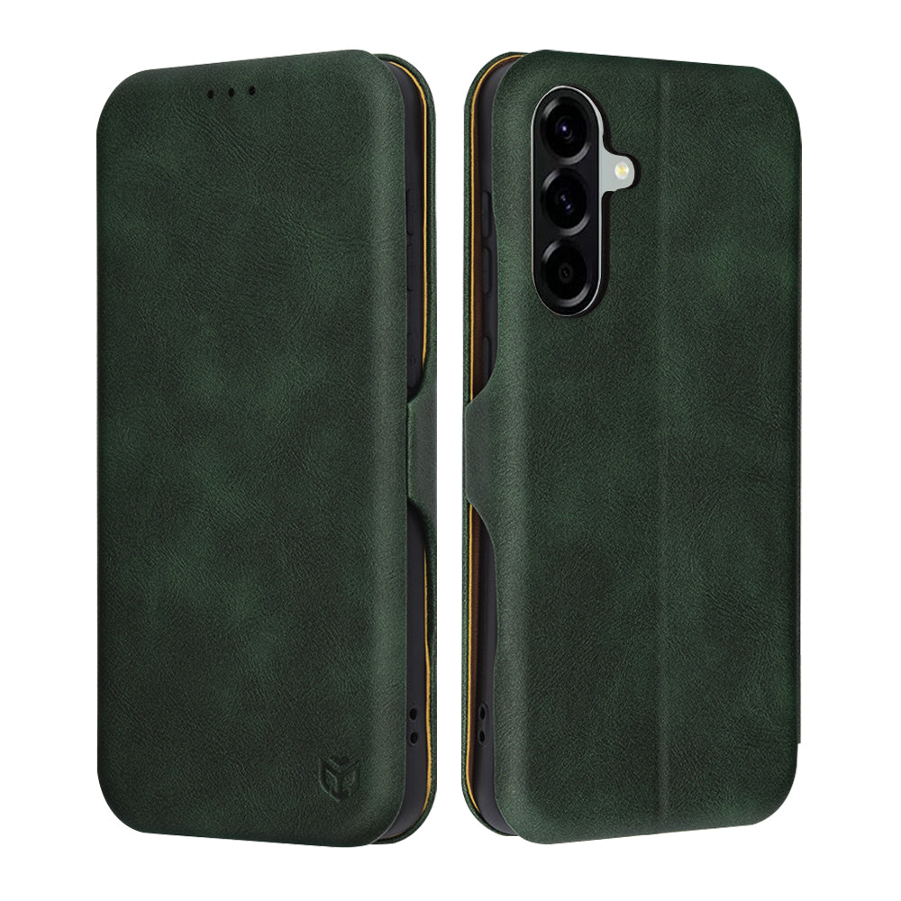 Deksel for Samsung Galaxy A56 A566, Techsuit, Safe Wallet Plus, Grønn