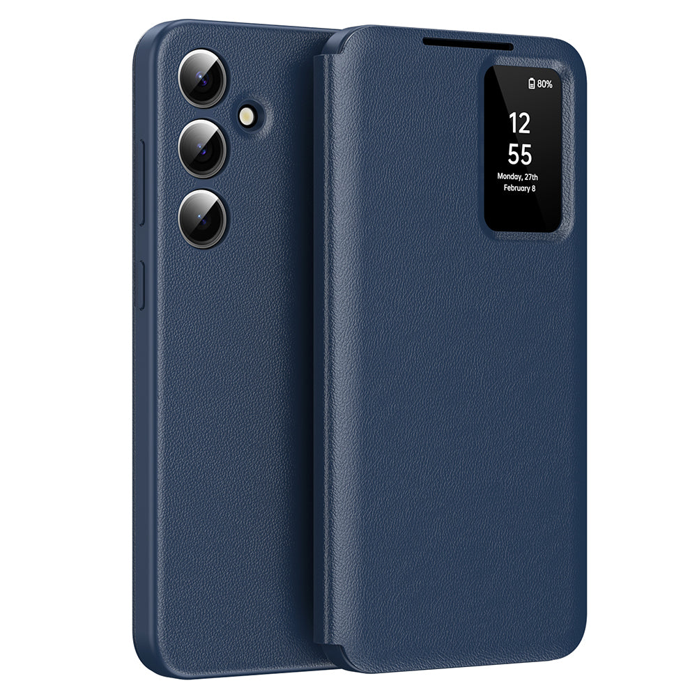 Deksel for Samsung Galaxy A56 A566, Techsuit, SmartView, Blå