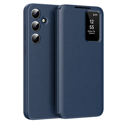 Deksel for Samsung Galaxy A56 A566, Techsuit, SmartView, Blå