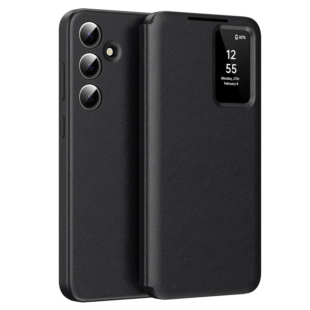 Deksel for Samsung Galaxy A56 A566, Techsuit, SmartView, Svart
