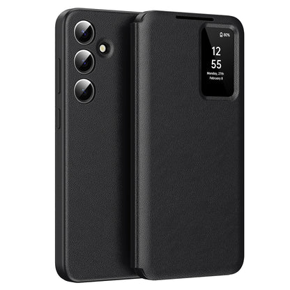Deksel for Samsung Galaxy A56 A566, Techsuit, SmartView, Svart