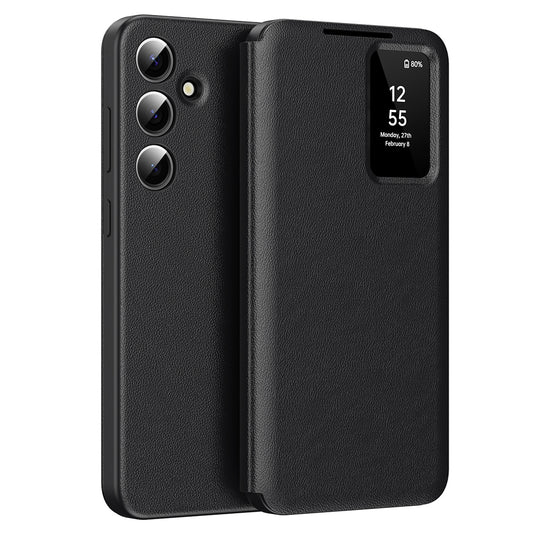 Deksel for Samsung Galaxy A56 A566, Techsuit, SmartView, Svart