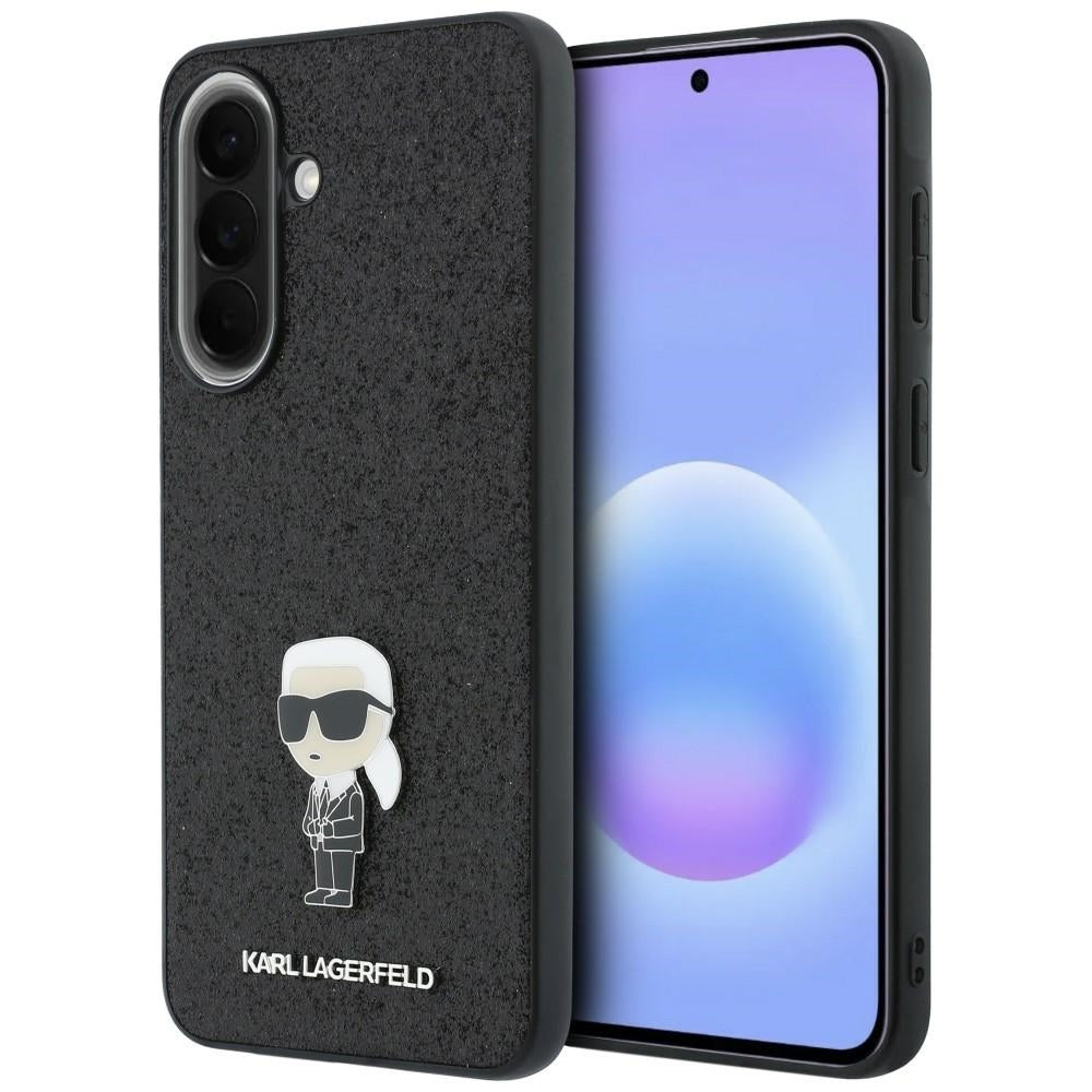 Deksel til Samsung Galaxy A57 5G, Karl Lagerfeld, Glitter Fixed Ikonik Karl, Svart