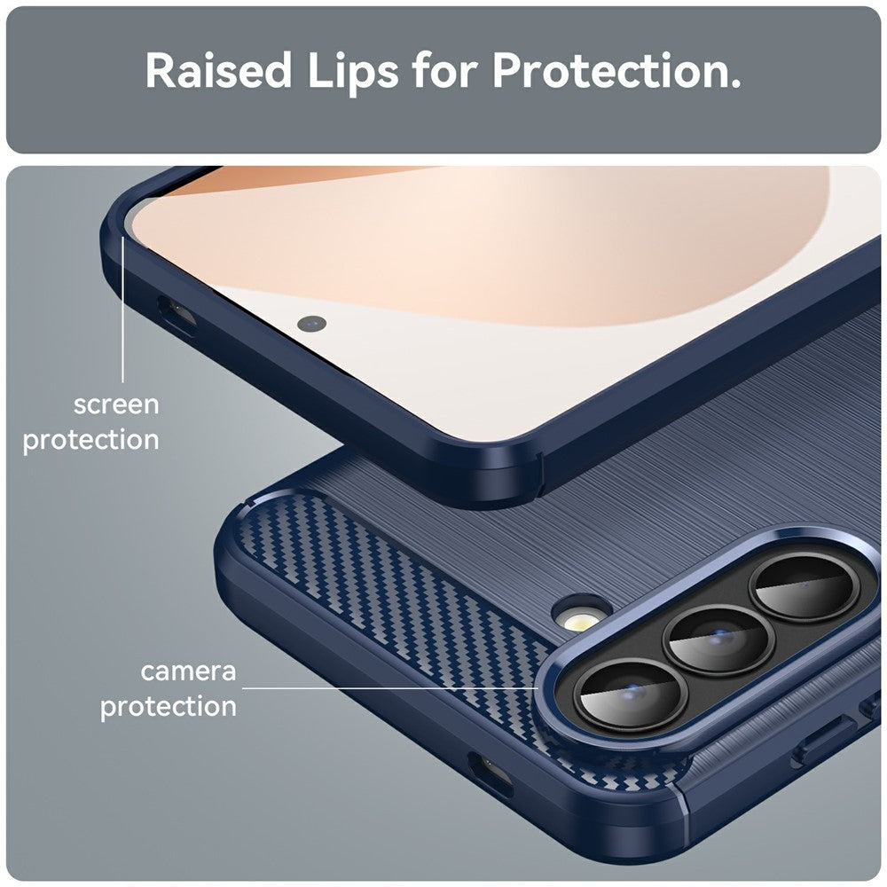 Deksel for Samsung Galaxy A57 5G, Techsuit, Karbon, Blå