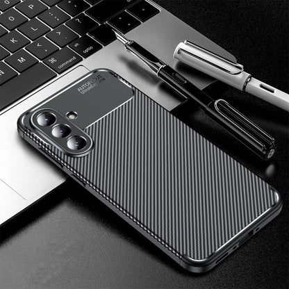 Deksel for Samsung Galaxy A57 5G, Techsuit, CarbonFiber, Svart