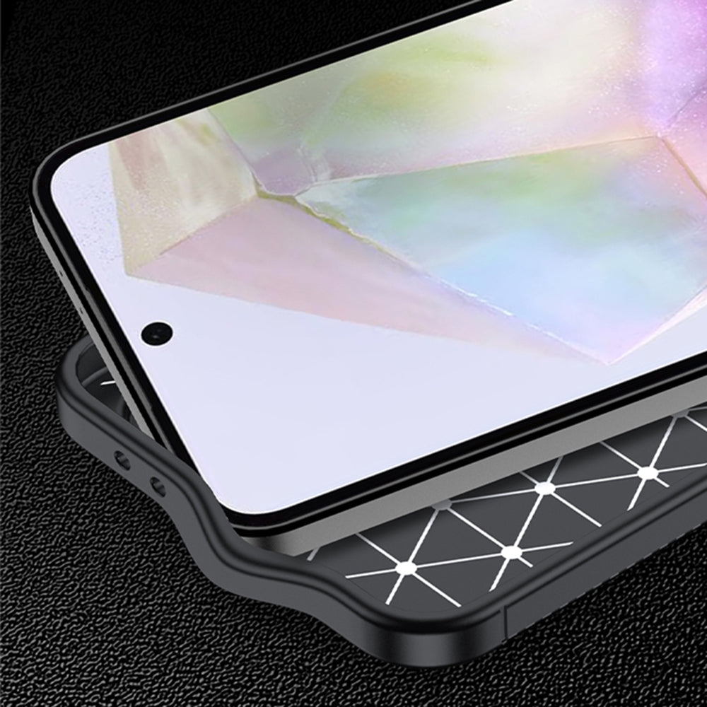 Deksel for Samsung Galaxy A57 5G, Techsuit, CarbonFiber, Svart