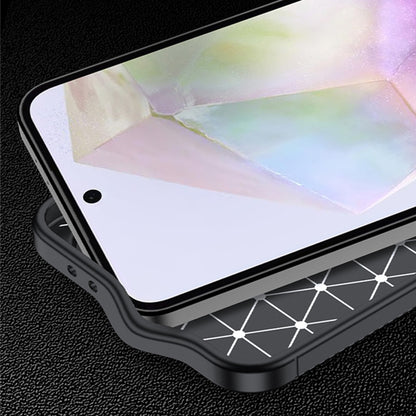 Deksel for Samsung Galaxy A57 5G, Techsuit, CarbonFiber, Svart