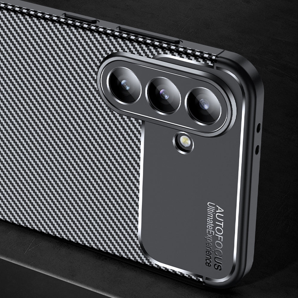 Deksel for Samsung Galaxy A57 5G, Techsuit, CarbonFiber, Svart