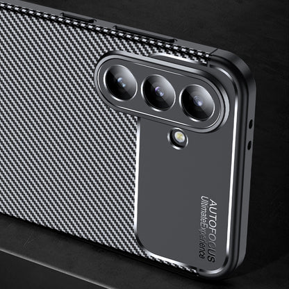 Deksel for Samsung Galaxy A57 5G, Techsuit, CarbonFiber, Svart