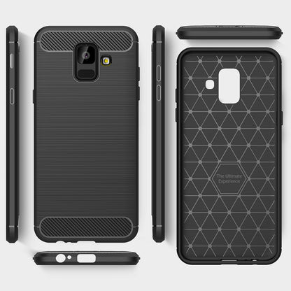 Deksel til Samsung Galaxy A6 (2018) A600, Techsuit, Karbon, Svart