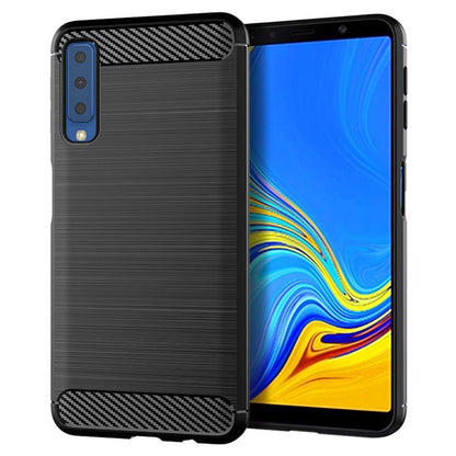 Deksel til Samsung Galaxy A7 (2018) A750, Techsuit, Karbon, Svart
