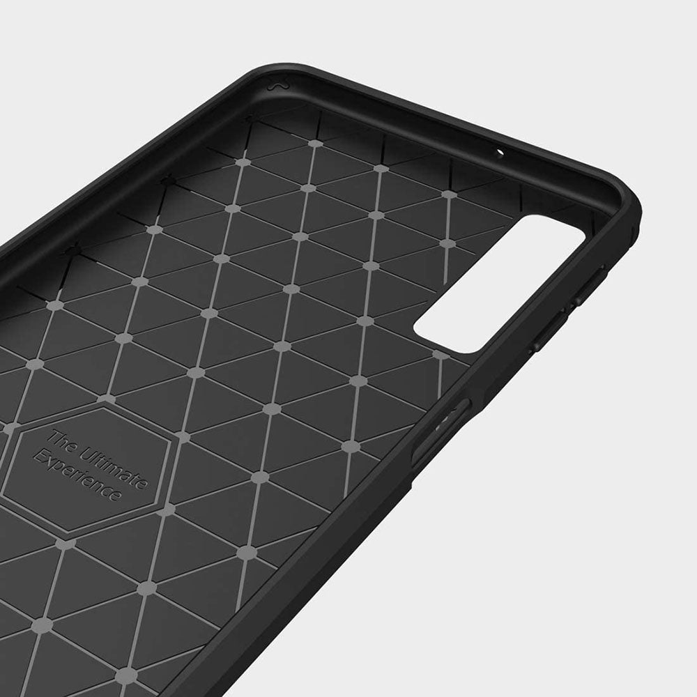 Deksel til Samsung Galaxy A7 (2018) A750, Techsuit, Karbon, Svart