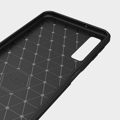 Deksel til Samsung Galaxy A7 (2018) A750, Techsuit, Karbon, Svart