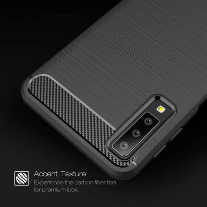 Deksel til Samsung Galaxy A7 (2018) A750, Techsuit, Karbon, Svart