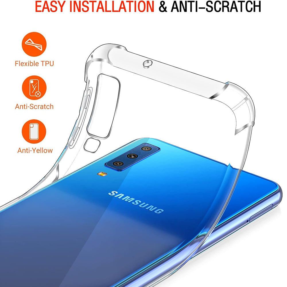 Deksel til Samsung Galaxy A7 (2018) A750, Techsuit, Støtsikker Klar, Transparent