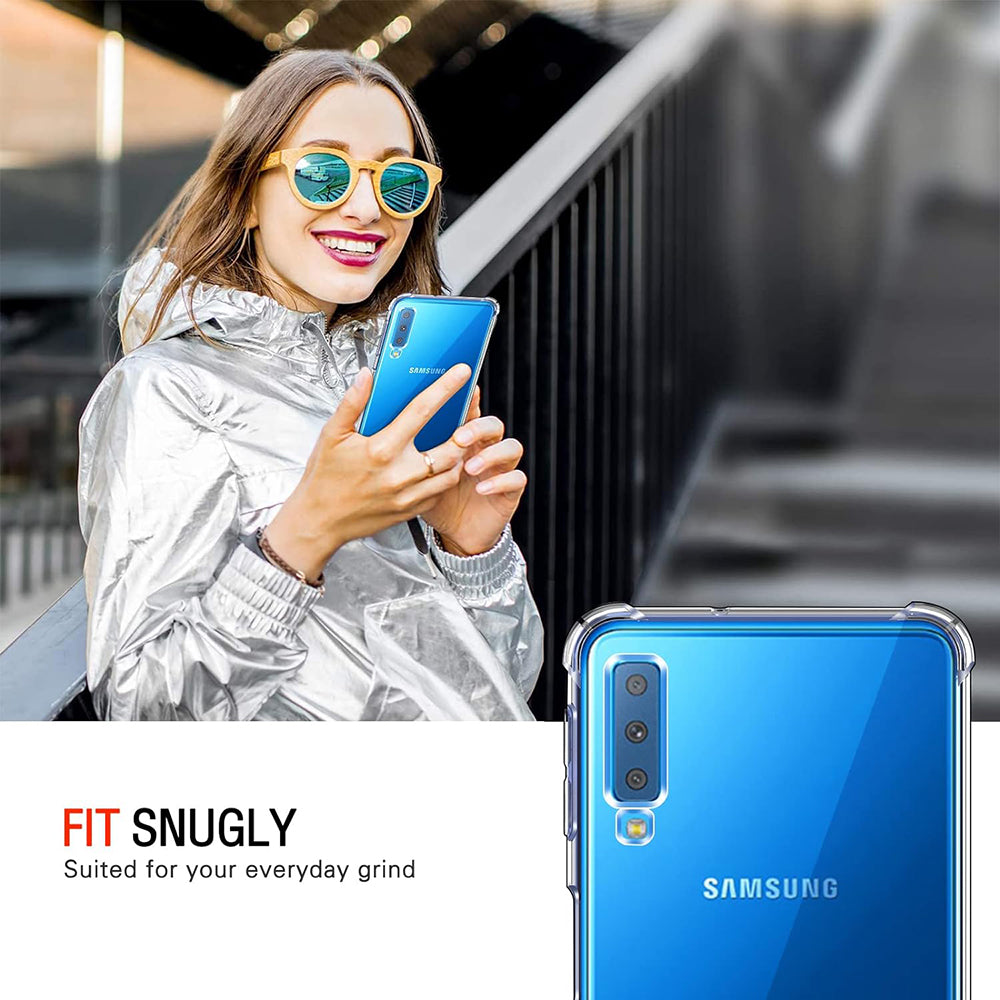 Deksel til Samsung Galaxy A7 (2018) A750, Techsuit, Støtsikker Klar, Transparent