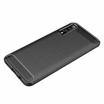 Deksel for Samsung Galaxy A70s A707 / A70 A705, Techsuit, Karbon, Svart