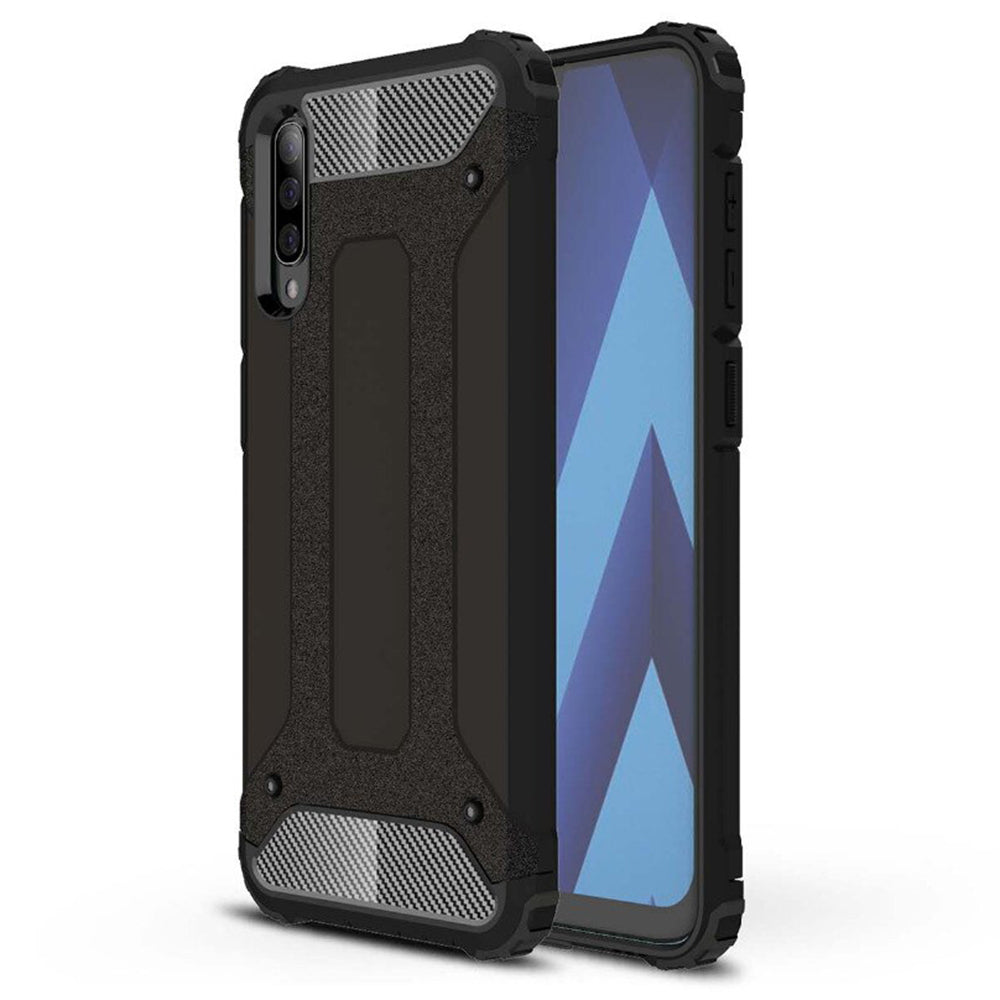Deksel for Samsung Galaxy A70s A707 / A70 A705, Techsuit, Hybrid Armor, Svart