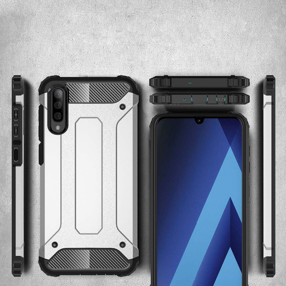 Deksel for Samsung Galaxy A70s A707 / A70 A705, Techsuit, Hybrid Armor, Svart