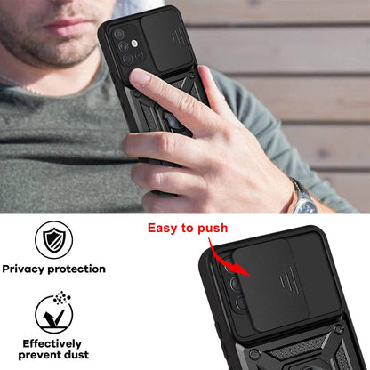 Deksel for Samsung Galaxy A71 A715, Techsuit, CamShield, Svart