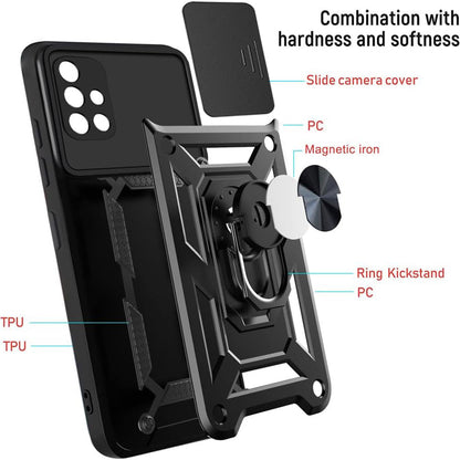 Deksel for Samsung Galaxy A71 A715, Techsuit, CamShield, Svart