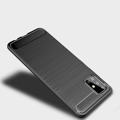 Deksel for Samsung Galaxy A71 A715, Techsuit, Karbon, Svart
