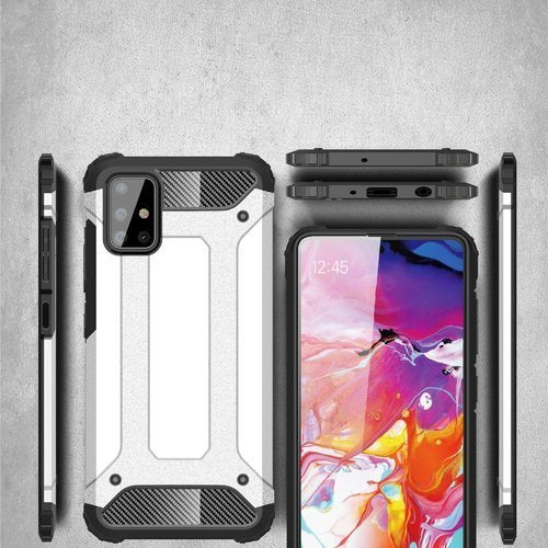 Deksel for Samsung Galaxy A71 A715, Techsuit, Hybrid Armor, Svart