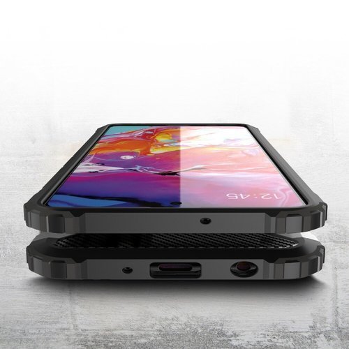 Deksel for Samsung Galaxy A71 A715, Techsuit, Hybrid Armor, Svart