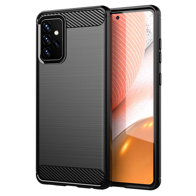 Deksel til Samsung Galaxy A72 A725 / A72 5G A726, Techsuit, Karbon, Svart