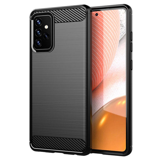 Deksel til Samsung Galaxy A72 A725 / A72 5G A726, Techsuit, Karbon, Svart