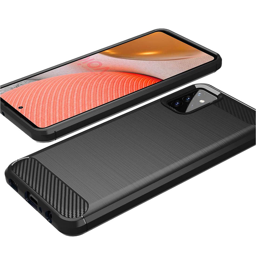 Deksel til Samsung Galaxy A72 A725 / A72 5G A726, Techsuit, Karbon, Svart